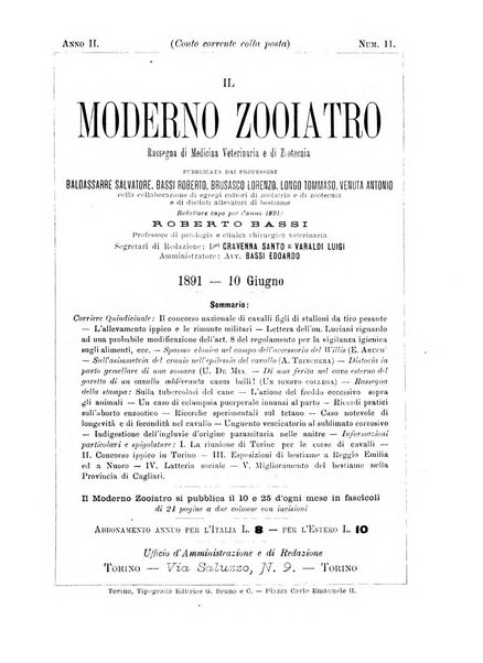 Il moderno zooiatro rassegna di medicina veterinaria e di zootecnia