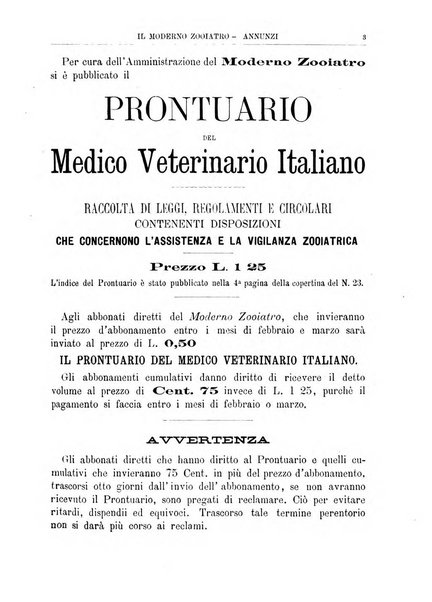 Il moderno zooiatro rassegna di medicina veterinaria e di zootecnia