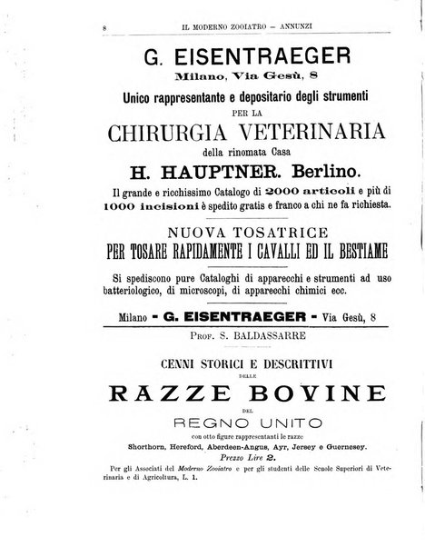 Il moderno zooiatro rassegna di medicina veterinaria e di zootecnia