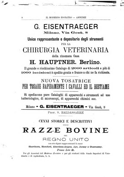 Il moderno zooiatro rassegna di medicina veterinaria e di zootecnia