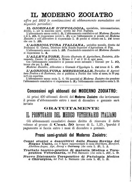 Il moderno zooiatro rassegna di medicina veterinaria e di zootecnia