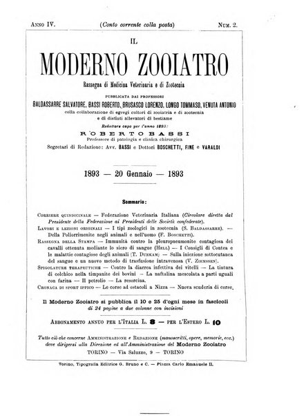 Il moderno zooiatro rassegna di medicina veterinaria e di zootecnia