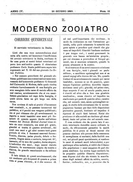 Il moderno zooiatro rassegna di medicina veterinaria e di zootecnia