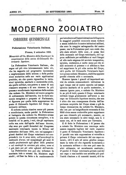 Il moderno zooiatro rassegna di medicina veterinaria e di zootecnia