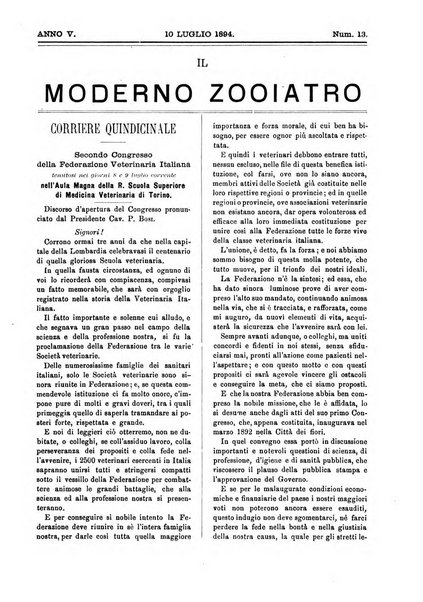 Il moderno zooiatro rassegna di medicina veterinaria e di zootecnia