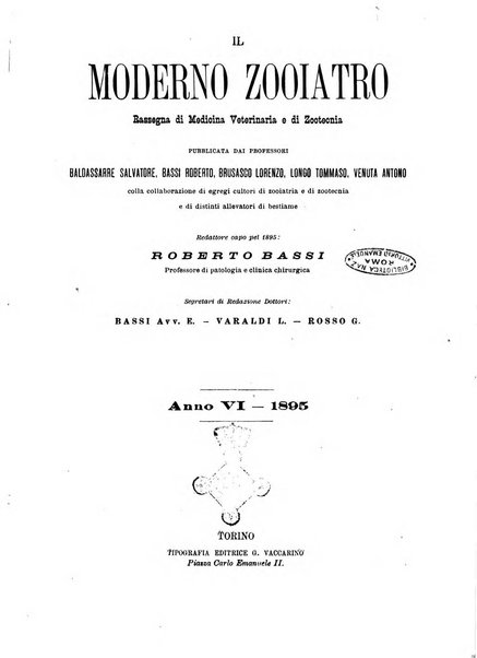 Il moderno zooiatro rassegna di medicina veterinaria e di zootecnia