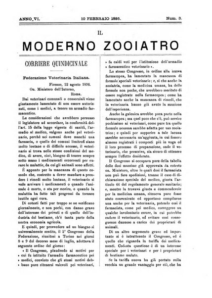 Il moderno zooiatro rassegna di medicina veterinaria e di zootecnia