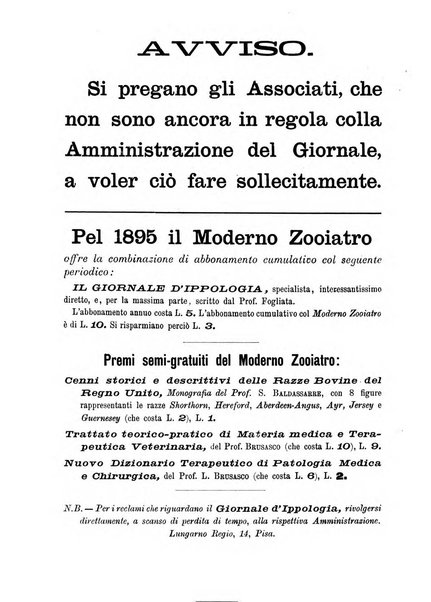 Il moderno zooiatro rassegna di medicina veterinaria e di zootecnia