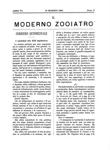 Il moderno zooiatro rassegna di medicina veterinaria e di zootecnia