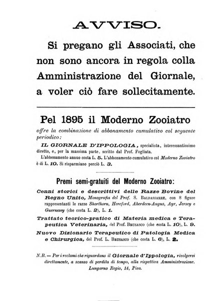 Il moderno zooiatro rassegna di medicina veterinaria e di zootecnia