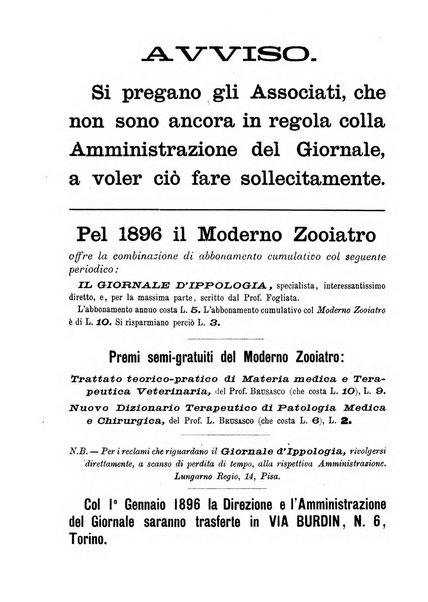 Il moderno zooiatro rassegna di medicina veterinaria e di zootecnia