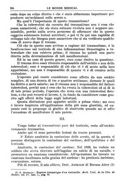 Le monde médical rivista internazionale di medicina e terapia