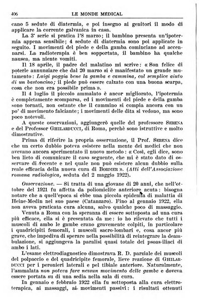 Le monde médical rivista internazionale di medicina e terapia