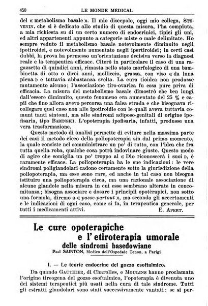 Le monde médical rivista internazionale di medicina e terapia