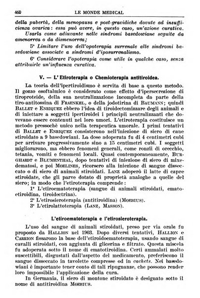 Le monde médical rivista internazionale di medicina e terapia