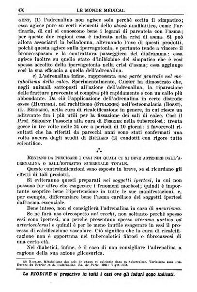 Le monde médical rivista internazionale di medicina e terapia