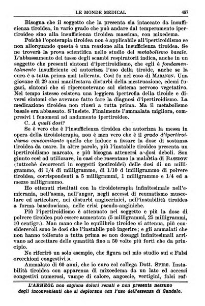 Le monde médical rivista internazionale di medicina e terapia