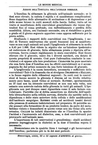 Le monde médical rivista internazionale di medicina e terapia