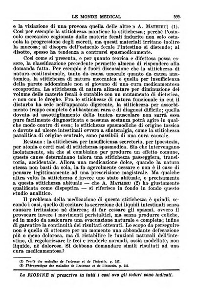 Le monde médical rivista internazionale di medicina e terapia