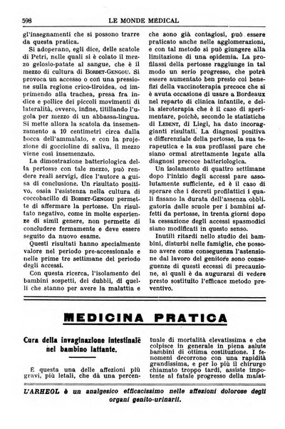 Le monde médical rivista internazionale di medicina e terapia