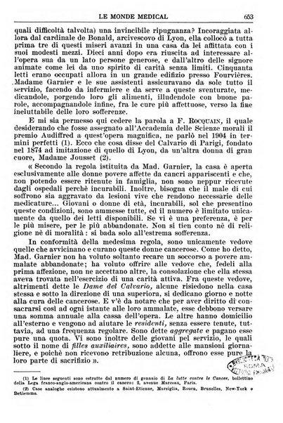 Le monde médical rivista internazionale di medicina e terapia