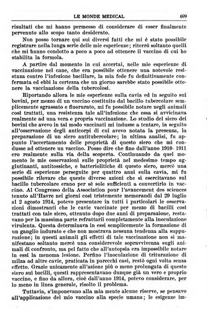 Le monde médical rivista internazionale di medicina e terapia