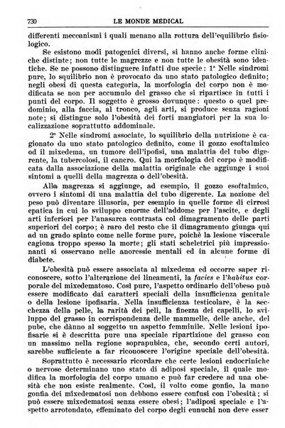 Le monde médical rivista internazionale di medicina e terapia