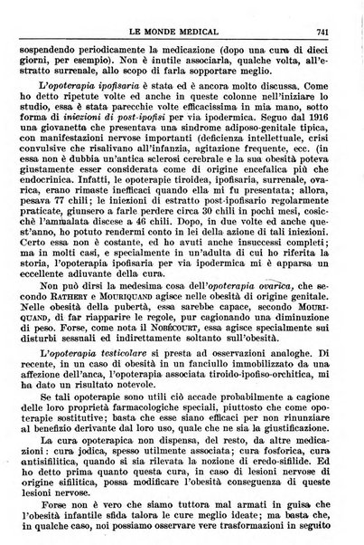 Le monde médical rivista internazionale di medicina e terapia