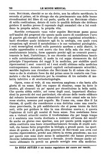 Le monde médical rivista internazionale di medicina e terapia