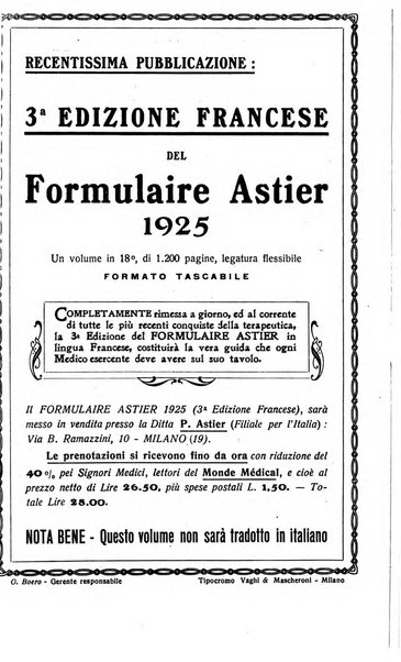 Le monde médical rivista internazionale di medicina e terapia