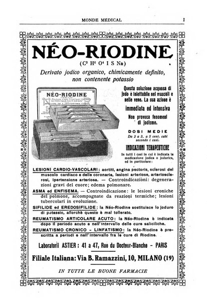 Le monde médical rivista internazionale di medicina e terapia