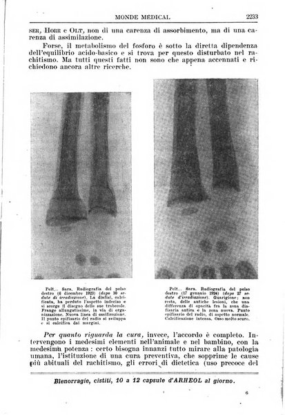 Le monde médical rivista internazionale di medicina e terapia