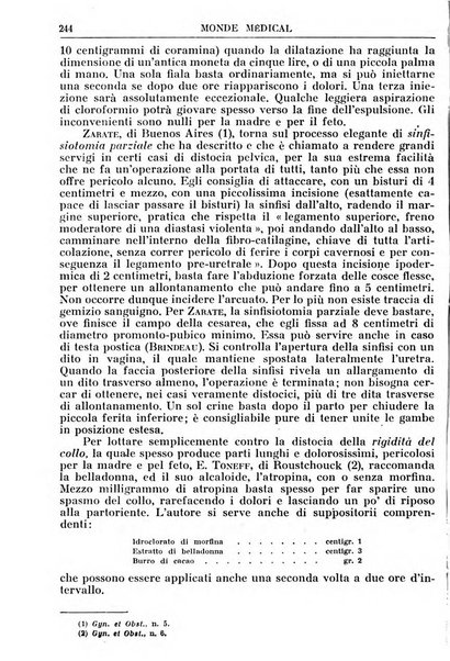 Le monde médical rivista internazionale di medicina e terapia