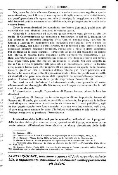 Le monde médical rivista internazionale di medicina e terapia