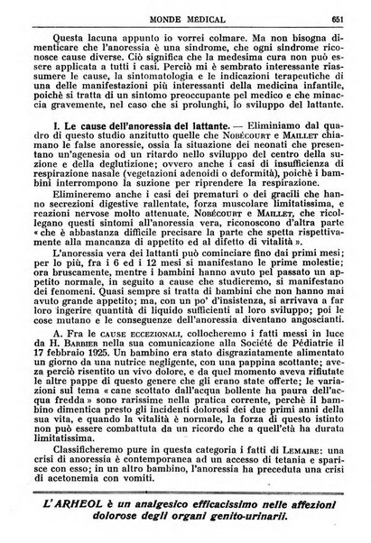 Le monde médical rivista internazionale di medicina e terapia