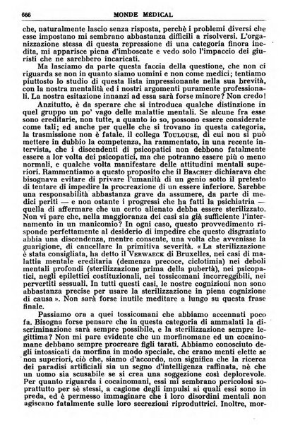 Le monde médical rivista internazionale di medicina e terapia