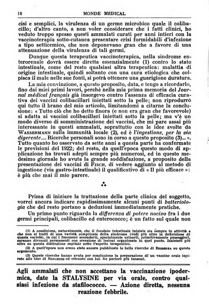 Le monde médical rivista internazionale di medicina e terapia