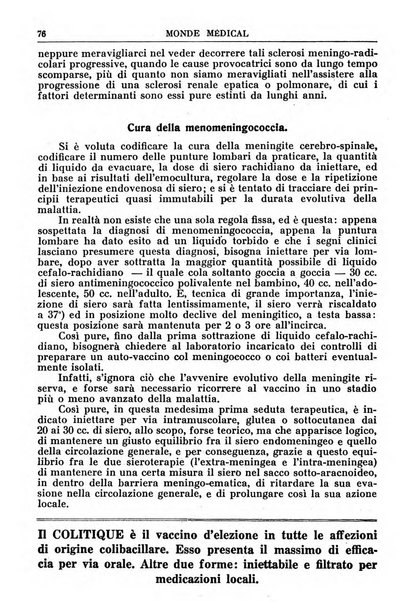 Le monde médical rivista internazionale di medicina e terapia