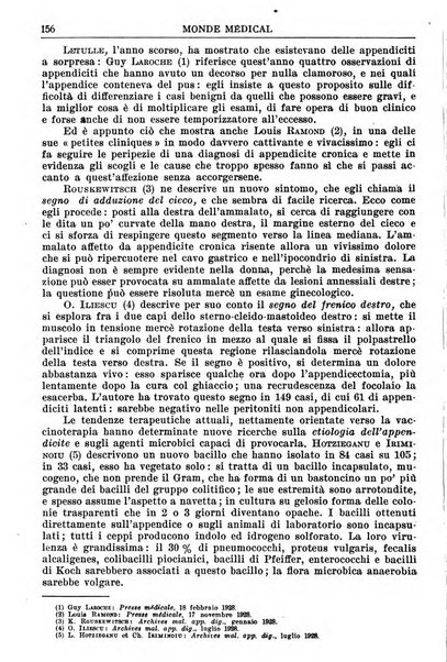 Le monde médical rivista internazionale di medicina e terapia