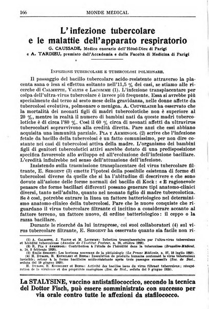 Le monde médical rivista internazionale di medicina e terapia