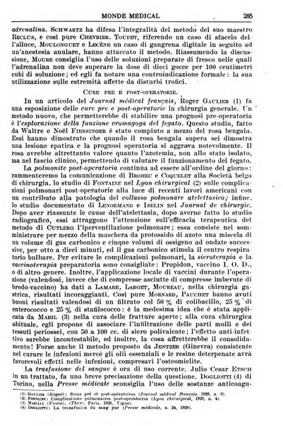 Le monde médical rivista internazionale di medicina e terapia