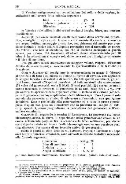 Le monde médical rivista internazionale di medicina e terapia