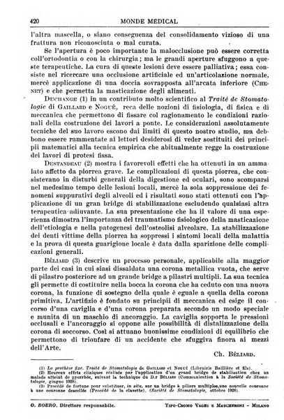 Le monde médical rivista internazionale di medicina e terapia