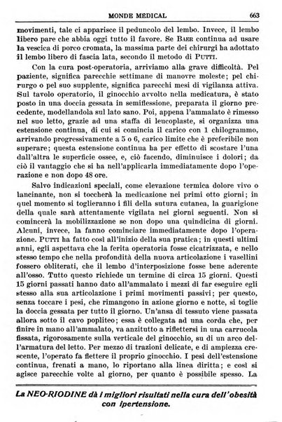 Le monde médical rivista internazionale di medicina e terapia