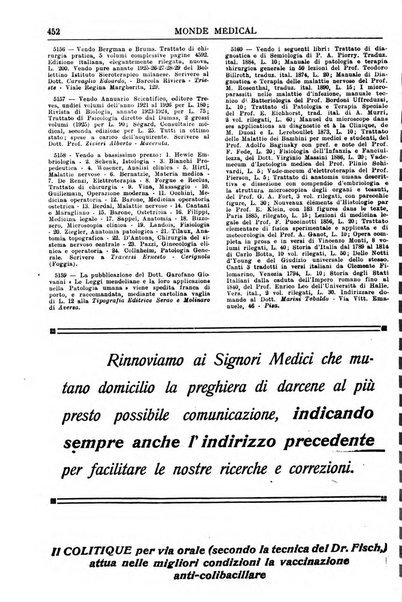 Le monde médical rivista internazionale di medicina e terapia