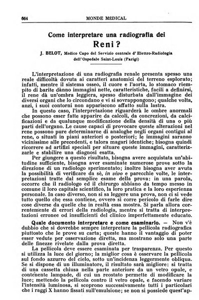 Le monde médical rivista internazionale di medicina e terapia