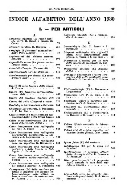 Le monde médical rivista internazionale di medicina e terapia