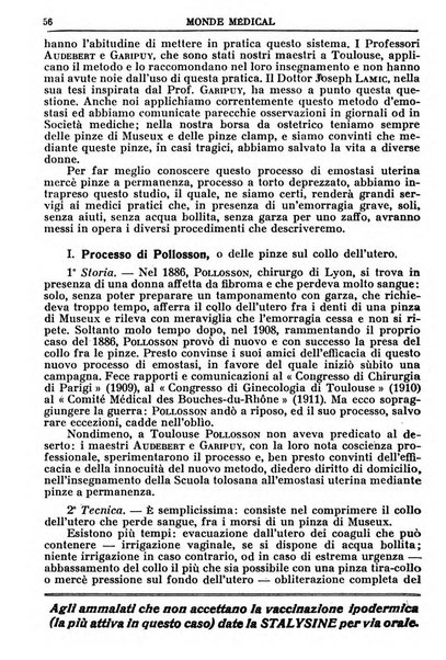 Le monde médical rivista internazionale di medicina e terapia