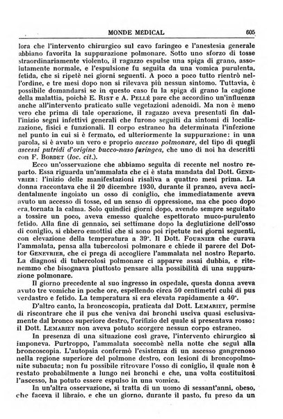 Le monde médical rivista internazionale di medicina e terapia