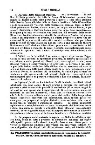 Le monde médical rivista internazionale di medicina e terapia